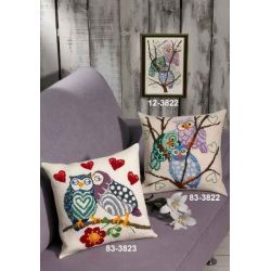 Borduurpakket Kussen 3 Owls PERMIN 83-3823