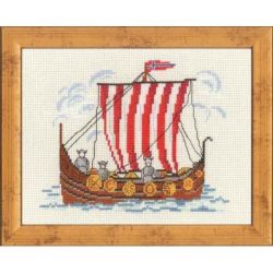 Borduurpakket Vikingschip Noors PERMIN 92-0904