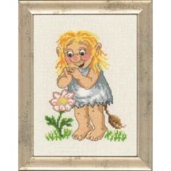 Borduurpakket Trol met bloem PERMIN 92-1586