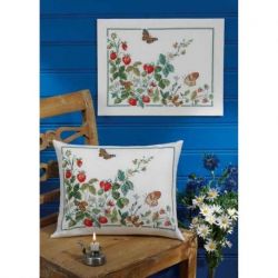 Borduurpakket Strawberry en Butterfly PERMIN 92-3342