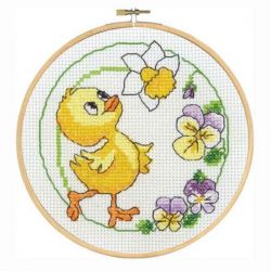 Borduurpakket kuiken Permin 92-7874