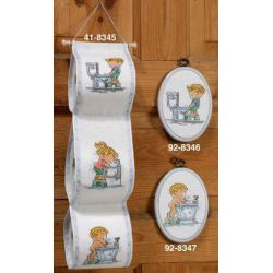 Borduurpakket deurhanger badkamer Permin 92-8347