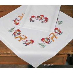 Borduurpakket dekservet kerstkabouter collectie Permin 27-0616