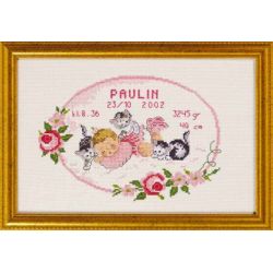 Borduurpakket Geboortetegel Paulin PERMIN 12-3603