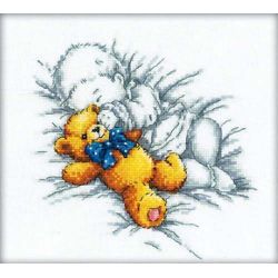 Borduurpakket Baby with teddy-bear RTO-m00158
