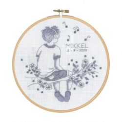 Borduurpakket geboortetegel Mikkel PERMIN 13-3104
