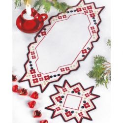 Borduurpakket kleedje zwarte lange steek PERMIN 63-8682