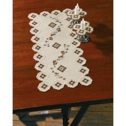 Borduurpakket kleedje hardanger in beige PERMIN 63-9793