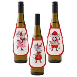 Borduurpakket flessenschort muis-set van 3 PERMIN 78-3278