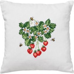 Kussenborduurpakket aardbei PERMIN 83-1554
