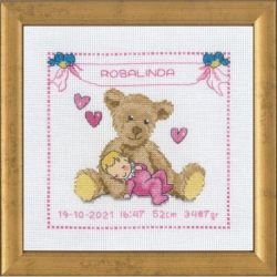 Borduurpakket geboortetegel Rosalinda PERMIN 92-9712