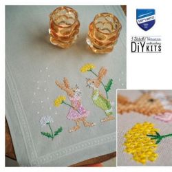 Borduurpakket loper Paaskonijnen Vervaco PN-0196679