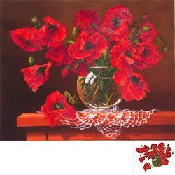 Diamond Dotz Red Poppies-Needleart World dd09-002