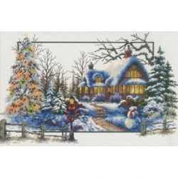 Voorbedrukt borduurpakket Winter Cottage Needleart World-nc640-048