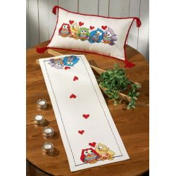 Borduurpakket Kussen verliefde uiltjes PERMIN 83-4839