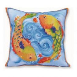 Diamond Dotz Diamond Dotz Pillow-Dancing Fish-Needleart World dd16-002