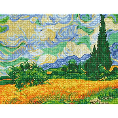 Diamond painting-Diamond Dotz Wheat Fields-Van Gogh-Needleart World dd09-024