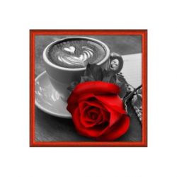 Diamond painting pakket Rose and Coffee AZ-1773