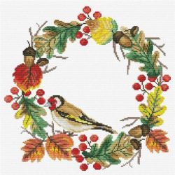 Voorbedrukt borduurpakket Autumn Wreath Needleart World nc340-038