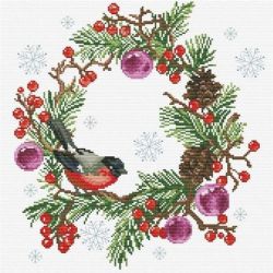 Voorbedrukt borduurpakket Winter Wreath Needleart World nc340-039