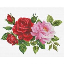 Voorbedrukt borduurpakket Rose Bouquet Needleart World nc440-093
