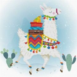 Voorbedrukt borduurpakket Holiday Lama Needleart World nc450-043