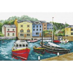 Voorbedrukt borduurpakket Fishing Village Needleart World nc540-048