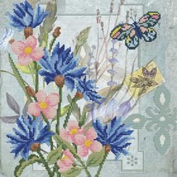 Voorbedrukt borduurpakket Cornflower Field Needleart World nc650-030