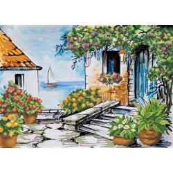 Voorbedrukt borduurpakket Seaside Paradise Needleart World nc650-039