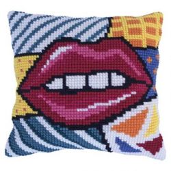 Kussenborduurpakket Patchwork Kiss-Needleart World-lh09-005
