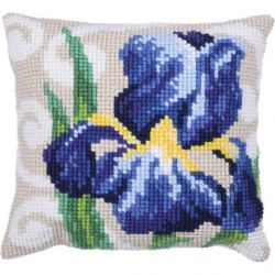 Kussenborduurpakket Blue Iris-Needleart World-lh09-024