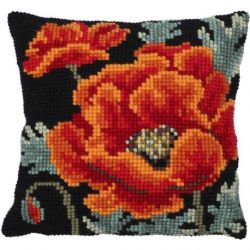 Kussenborduurpakket Poppy Bloom-Needleart World-lh09-025