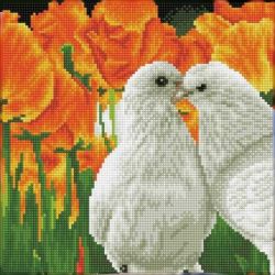 Diamond Painting Kissing Doves Needleart World-dd05-077