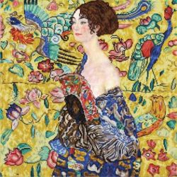 Diamond Painting Lady with Fan-Klimt Needleart World-dd13-028
