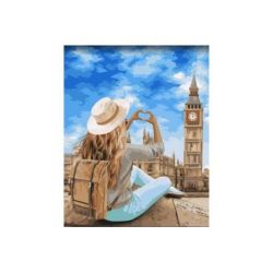Schilderen op nummer Londen-ik hou van je Wizardi J050