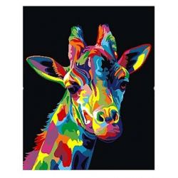 Schilderen op nummer regenboog giraffe Wizardi T123