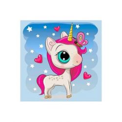 Diamond painting verliefde eenhoorn Wizardi WD2530