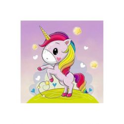 Diamond painting speelse eenhoorn Wizardi WD2531