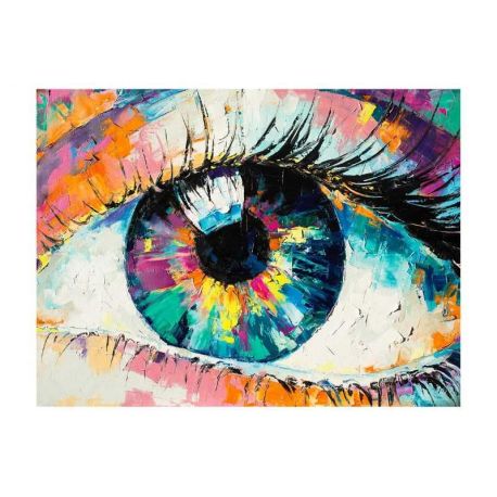 Diamond painting regenboogoog Wizardi WD3004