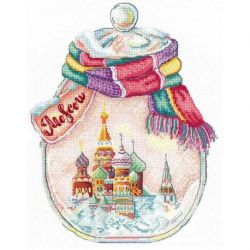 Borduurpakket steden in flessen-Moscow Andriana SANG-07