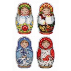 Borduurpakket Russian Dolls-Magnets MP-Studia SR-337