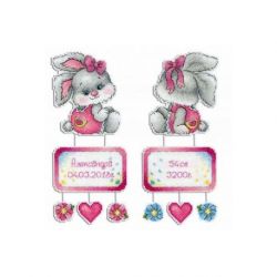 Borduurpakket ornament-geboorte-mamas bunny MP-Studia SR-489