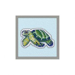 Borduurpakket Badge Turtle Oven 1097
