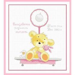 Borduurpakket Geboortetegel Bear Oven 819
