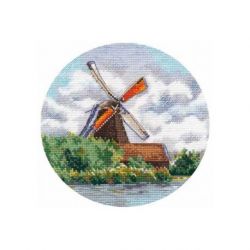 Borduurpakket miniatuur molen Oven S1297