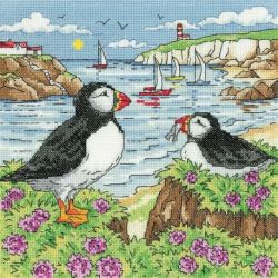 Borduurpakket Puffin Shore Heritage Crafts-1610a
