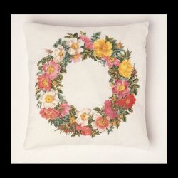 Borduurpakket Krans met rozen Thea Gouverneur 2073J