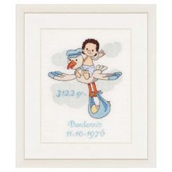 Borduurpakket geboortetegel its a boy Dendennis Thea Gouverneur 752A