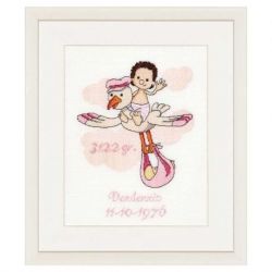 Borduurpakket geboortetegel its a girl Dendennis Thea Gouverneur 753A