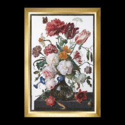 Borduurpakket Still Life with Flowers in a Glass Vase Thea Gouverneur 785A